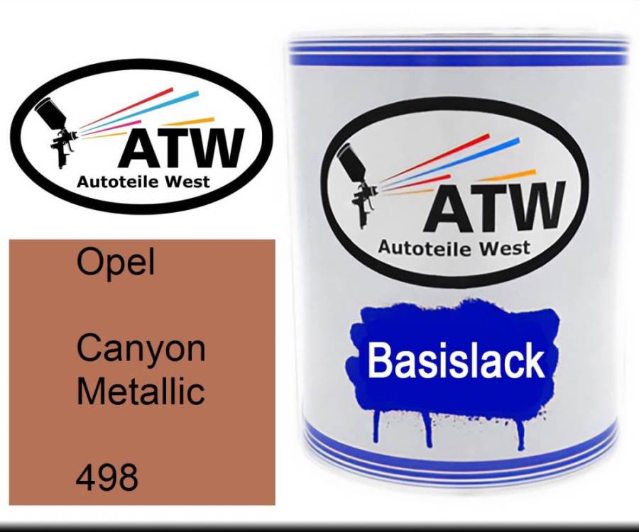 Opel, Canyon Metallic, 498: 1L Lackdose, von ATW Autoteile West.